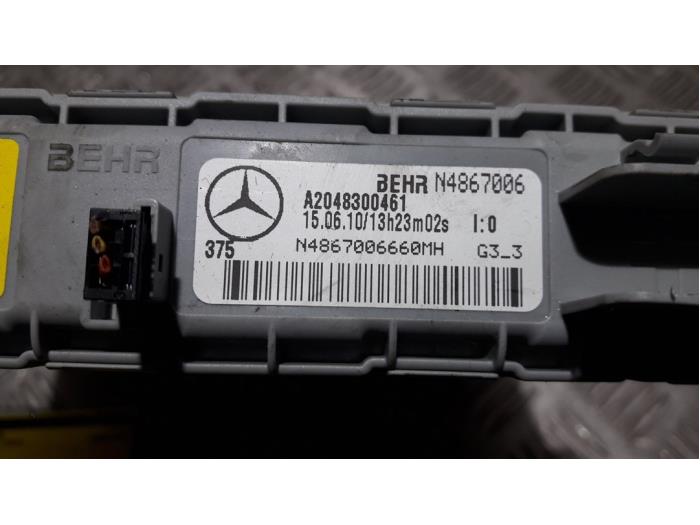 Heating element from a Mercedes-Benz C (W204) 2.2 C-200 CDI 16V BlueEFFICIENCY 2010