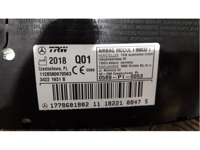 Seat airbag (seat) from a Mercedes-Benz A (177.0) 1.5 A-180d 2018