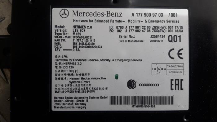 Module alarme d'un Mercedes-Benz A (177.0) 1.5 A-180d 2018