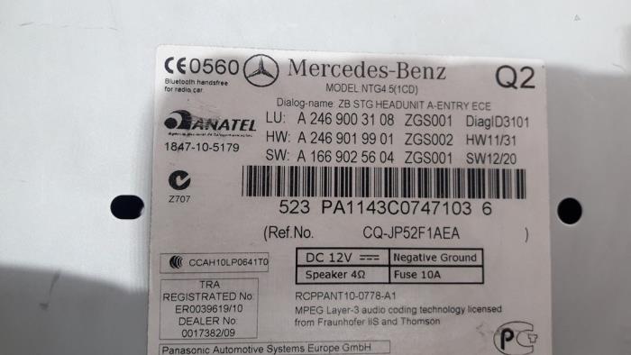 System nawigacji z Mercedes-Benz B (W246,242) 1.8 B-180 CDI BlueEFFICIENCY 16V 2013
