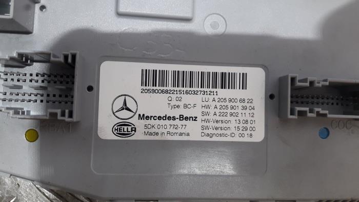 Ordenador body control de un Mercedes-Benz C (W205) C-200 1.6 CDI BlueTEC, C-200 d 16V 2016