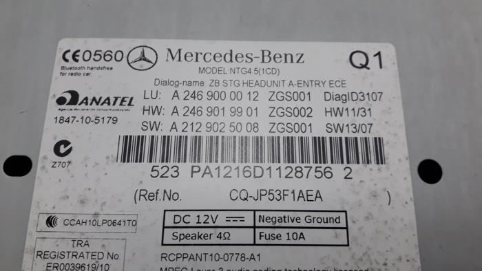 System nawigacji z Mercedes-Benz CLA (117.3) 1.6 CLA-180 16V 2013