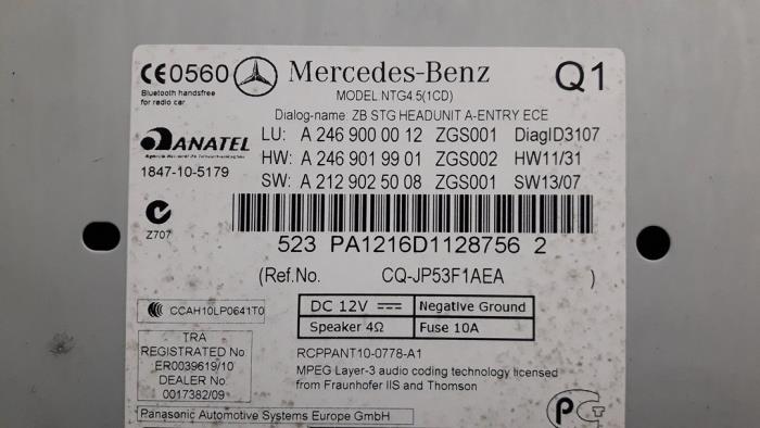 System nawigacji z Mercedes-Benz CLA (117.3) 1.6 CLA-180 16V 2013
