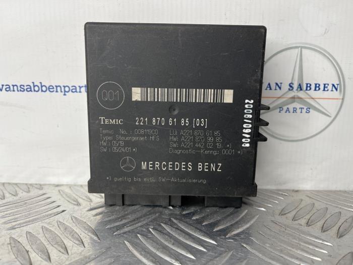 Używane Modul silnika tylnej klapy Mercedes S (W221) 5.5 S-550 32V Cena € 75,00 Procedura marży oferowane przez van Sabben Parts