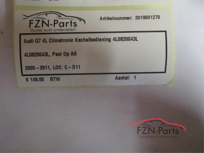Begagnade Klimatpanel Audi Q7 Pris € 149,00 Inklusive moms erbjuds av FZN Parts
