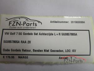 Usados Juego de cinturón de seguridad detrás Volkswagen Golf Precio € 225,00 IVA incluido ofrecido por FZN Parts