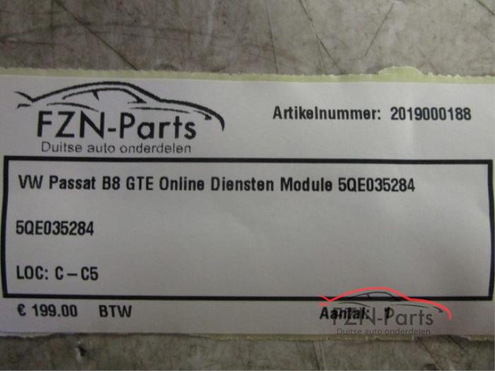 Używane Modul WiFi Volkswagen Passat Cena € 199,00 Z VAT oferowane przez FZN Parts