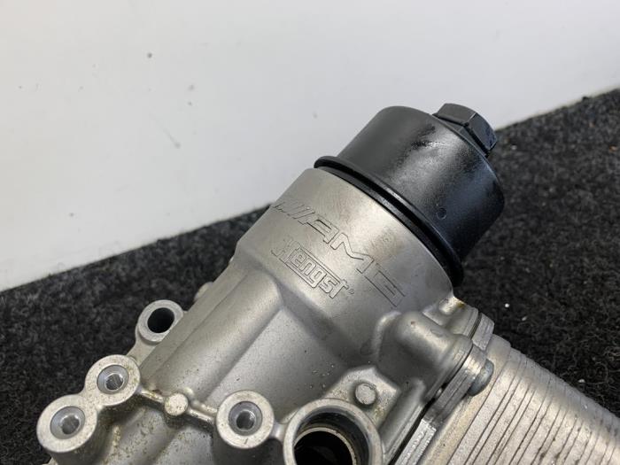 Oil filter housing from a Mercedes-Benz A (W176) 2.0 A-45 AMG Turbo 16V 4-Matic