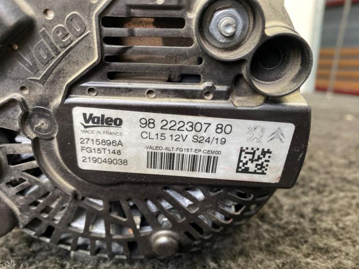 Dynamo van een Peugeot 508 (F3/FB/FH/FP) 1.6 16V PureTech 180 2018