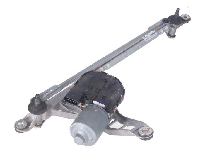 Windshield wiper linkage and motor