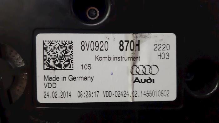 Odometer KM from a Audi A3 Limousine (8VS/8VM) 2.0 TDI 16V 2014