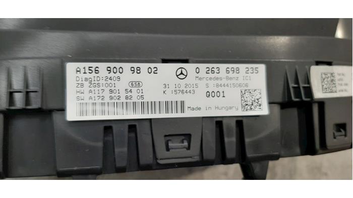 Cuentakilómetros de un Mercedes-Benz GLA (156.9)  2016