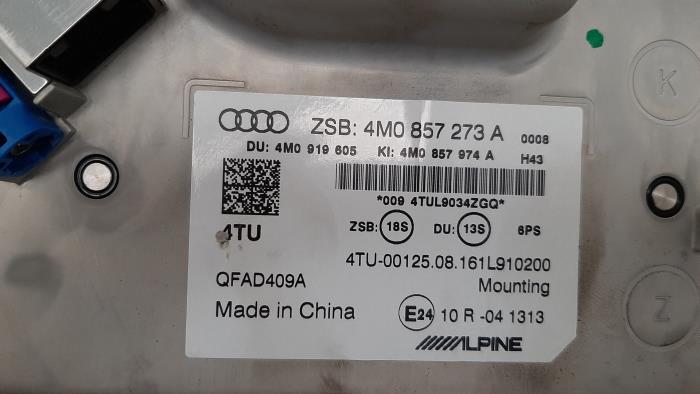 Pantalla de navegación de un Audi Q7 (4MB/4MG) 3.0 TDI V6 24V e-tron plug-in hybrid 2017