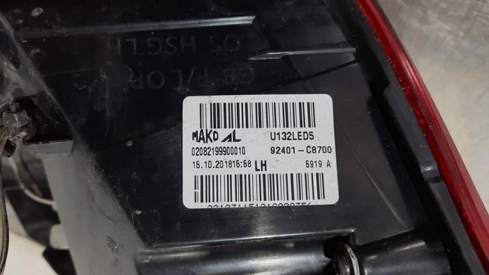 Taillight, left from a Hyundai i20 (GBB) 1.2i 16V 2018