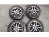 Set of wheels + tyres from a Toyota Auris Touring Sports (E18), 2013 / 2018 1.8 16V Hybrid, Combi/o, Electric Petrol, 1 798cc, 100kW (136pk), FWD, 2ZRFXE, 2013-07 / 2018-12, ZWE186L-DW; ZWE186R-DW 2014