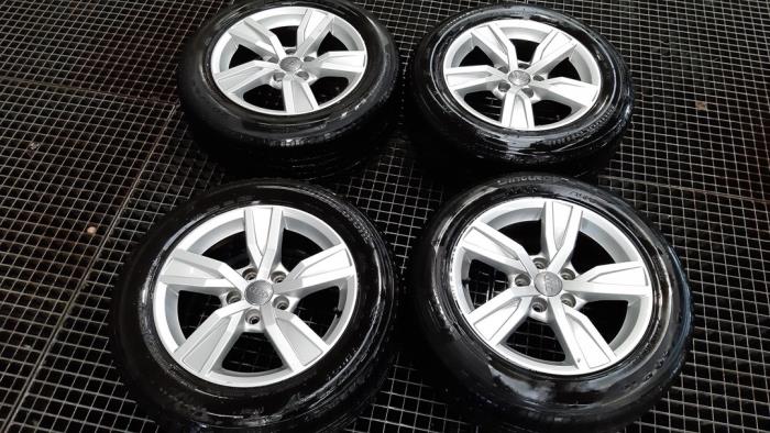 Set of wheels + tyres from a Audi A4 Avant (B9) 2.0 35 TFSI Mild Hybrid 16V 2019