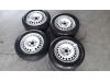 Set of wheels + tyres from a Volkswagen Transporter T6, 2015 2.0 TDI DRF, Delivery, Diesel, 1.968cc, 75kW (102pk), FWD, CAAB; CXGB, 2015-04 2016