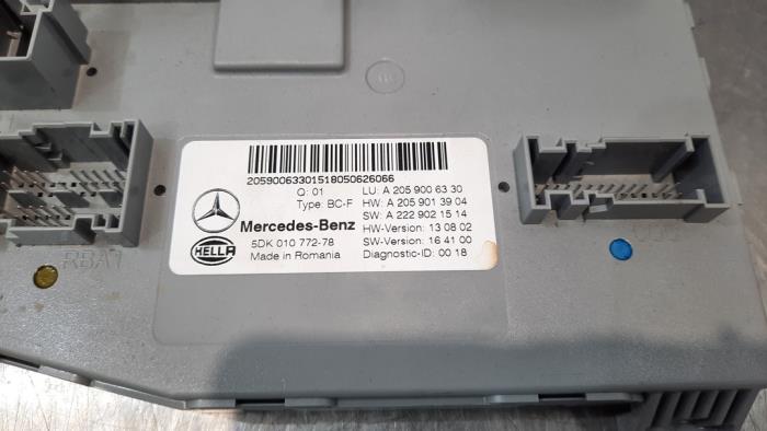 Ordenador body control de un Mercedes-Benz C Estate (S205) C-180 BlueTEC, C-180 d 1.6 16V 2019