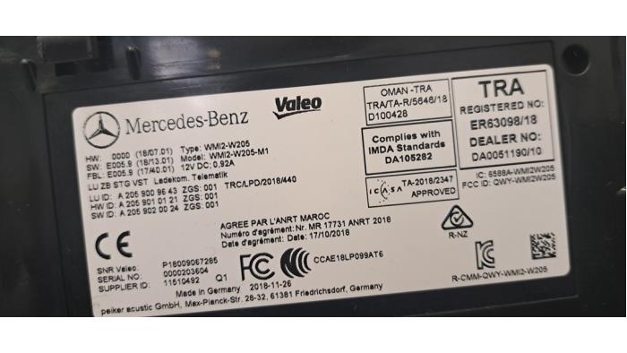Używane Modul Comfort Mercedes C (W205) C-220d 2.0 Turbo 16V Cena € 60,50 Z VAT oferowane przez Autohandel Didier