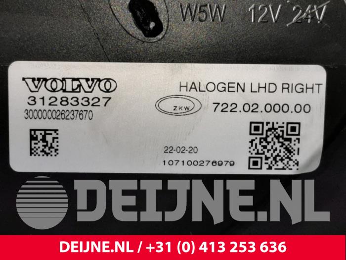 Headlight, right Volvo V40 - 31283327 VOLVO