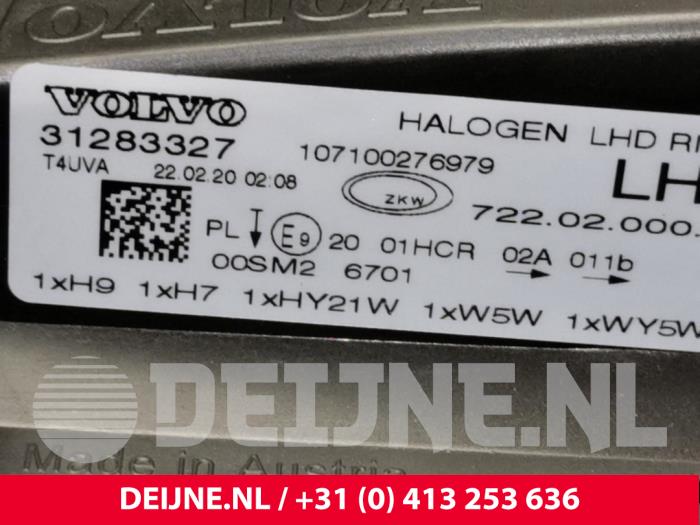 Headlight, right Volvo V40 - 31283327 VOLVO