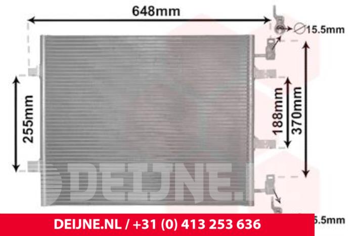 Nya Kondensor, luftkonditionering Renault Trafic Pris € 76,23 Inklusive moms erbjuds av van Deijne Onderdelen Uden B.V.