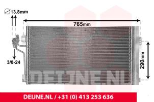 Nuevos Condensador de aire acondicionado Mercedes Vito Precio € 62,92 IVA incluido ofrecido por van Deijne Onderdelen Uden B.V.
