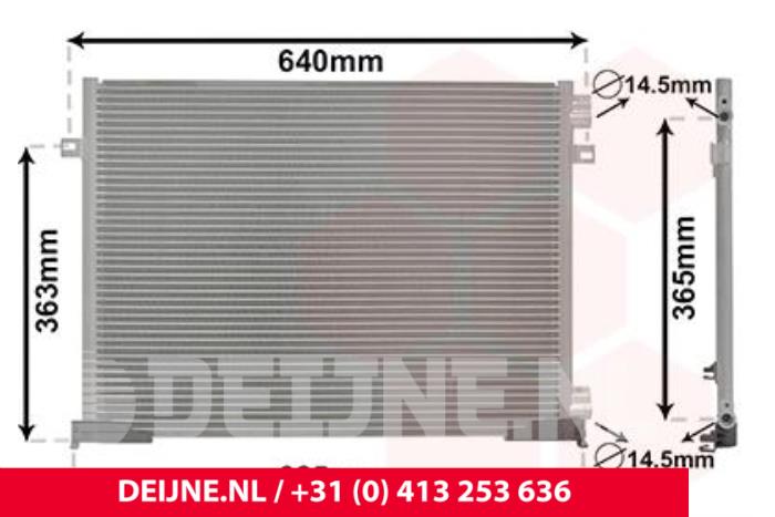 Nya Kondensor, luftkonditionering Renault Trafic Pris € 56,87 Inklusive moms erbjuds av van Deijne Onderdelen Uden B.V.