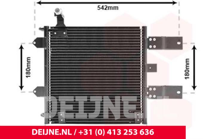Air conditioning radiator from a Volkswagen Caddy 2002