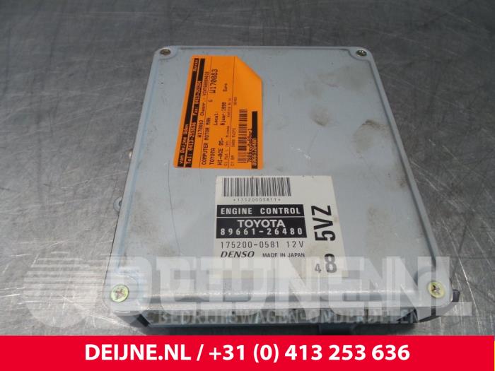 Used Engine management computer Toyota HiAce II Price € 242,00 Inclusive VAT offered by van Deijne Onderdelen Uden B.V.