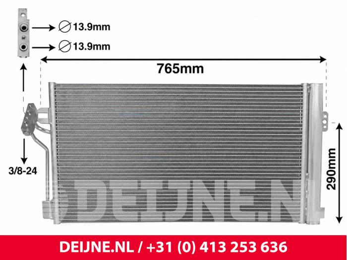 Nya Kondensor, luftkonditionering Mercedes Viano Pris € 55,66 Inklusive moms erbjuds av van Deijne Onderdelen Uden B.V.