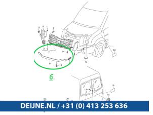 Nuevos Embellecedor de rejilla Volkswagen Crafter Precio € 95,59 IVA incluido ofrecido por van Deijne Onderdelen Uden B.V.