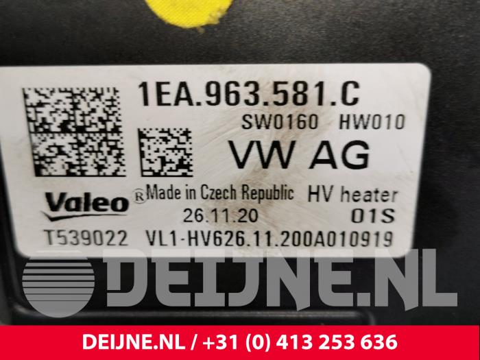 Heizung Heizelement van een Volkswagen ID.3 (E11) 1st, Pro 2021