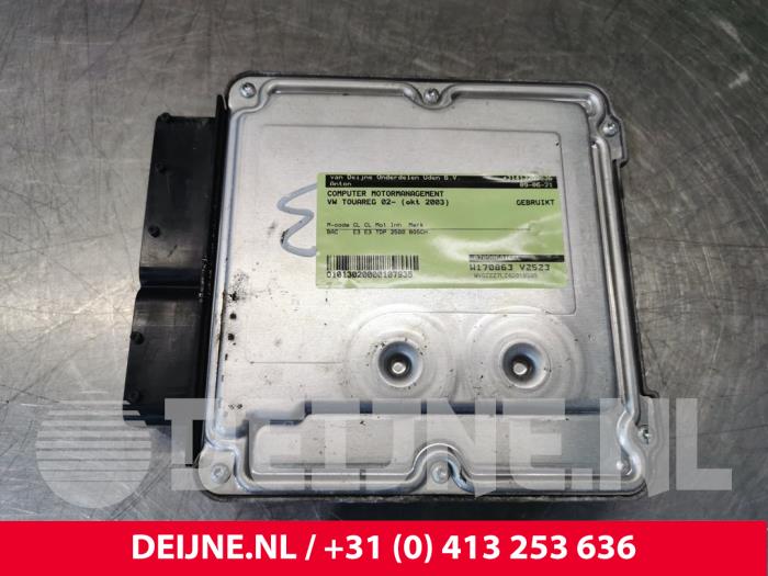 Engine management computer Volkswagen Touareg (7LA/7L6), 2002 / 2010 2.5 TDI R5, SUV, Diesel, 2.460cc, 128kW (174pk), FWD, BAC, 2003-01 / 2006-11, 7LA (Used)