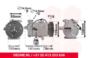 New Air conditioning pump Ford Transit Price € 254,98 Inclusive VAT offered by van Deijne Onderdelen Uden B.V.