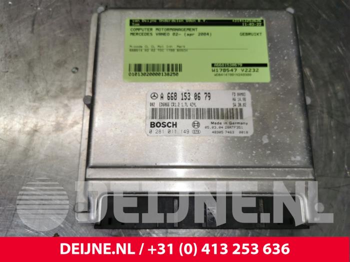 Used Engine management computer Mercedes Vaneo (W414) Price € 181,50 Inclusive VAT offered by van Deijne Onderdelen Uden B.V.