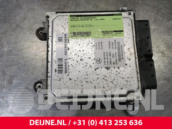 Used Engine management computer Mercedes Sprinter 3,5t (906.63) 313 CDI 16V Price € 242,00 Inclusive VAT offered by van Deijne Onderdelen Uden B.V.