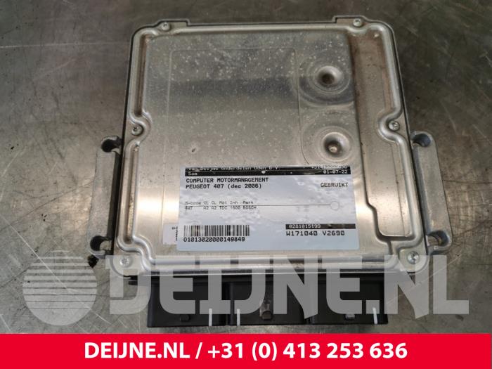 Used Engine management computer Peugeot 407 Price € 35,00 Margin scheme offered by van Deijne Onderdelen Uden B.V.