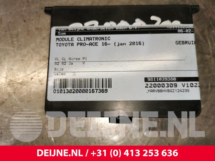 Używane Modul climatronic Toyota ProAce 1.6 D-4D 95 16V Cena € 42,35 Z VAT oferowane przez van Deijne Onderdelen Uden B.V.