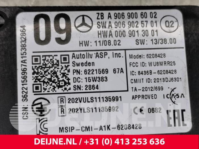Sensor punto ciego de un Mercedes-Benz Sprinter 3,5t (906.63) 319 CDI,BlueTEC V6 24V 2016