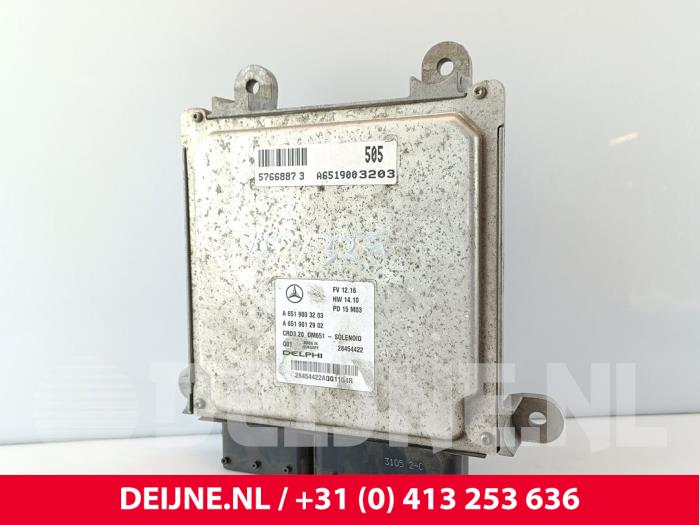 Used Engine management computer Mercedes Sprinter 3,5t (906.63) 313 CDI 16V Price € 175,45 Inclusive VAT offered by van Deijne Onderdelen Uden B.V.