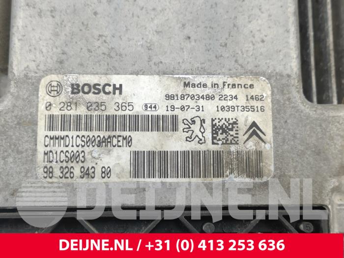 Engine management computer from a Peugeot Partner (EA//EF/EN/EU) 1.5 BlueHDi 75 2019