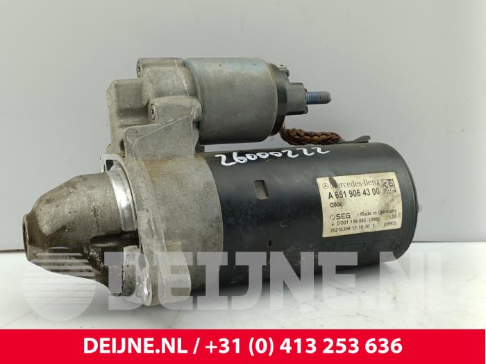 Gebrauchte Anlasser Mercedes Sprinter 3,5t (907.6/910.6) 314 CDI 2.1 D RWD Preis € 18,15 Mit Mehrwertsteuer angeboten von van Deijne Onderdelen Uden B.V.