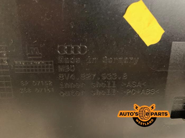 Spoiler van een Audi A3 (8V1/8VK) 1.4 TFSI 16V 2015