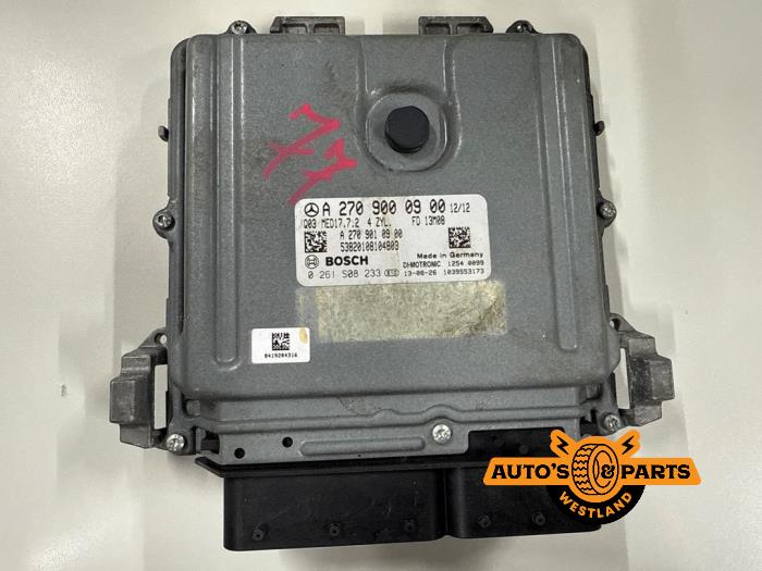 Engine management computer Mercedes B (W246/W242), 2011 / 2018 1.6 B-180 BlueEFFICIENCY Turbo 16V, Hatchback, Petrol, 1.595cc, 90kW (122pk), FWD, M270910, 2011-11 / 2018-12, 246.242 (Used)