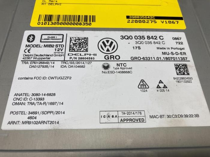Modul nawigacji z Volkswagen Polo VI (AW1) 1.0 TSI 12V BlueMotion 2019