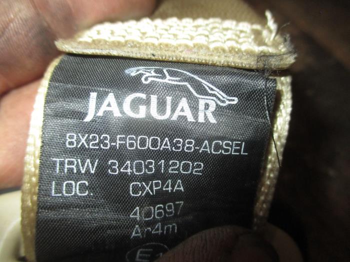 Rear seatbelt, centre from a Jaguar XF (CC9) 2.7 D V6 24V 2008