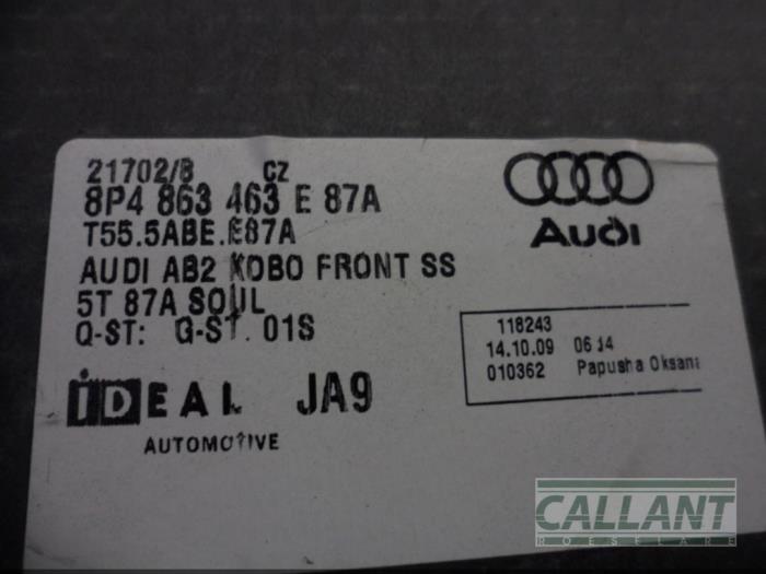 Tapis de coffre d'un Audi A3 Sportback (8PA) 2.0 TDI 16V 2009