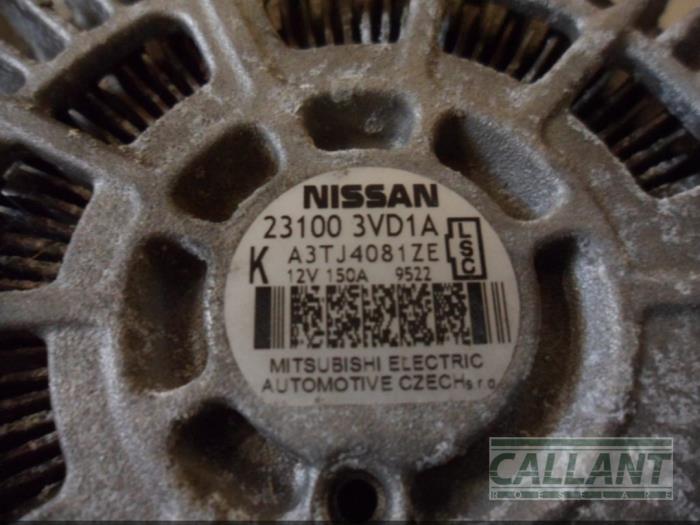 Dynamo d'un Nissan NV 200 (M20M) 1.5 dCi 90 2019