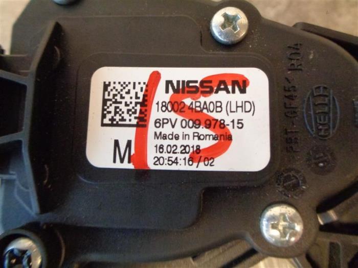 Gaspedalposition Sensor van een Renault Kadjar (RFEH) 1.6 dCi 2017